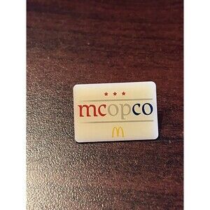 McDonald’s McOpCo Red‎ White Blue Employee Lapel Hat Pin
